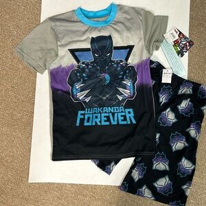 Wakanda forever PJs  short set boys 8/10